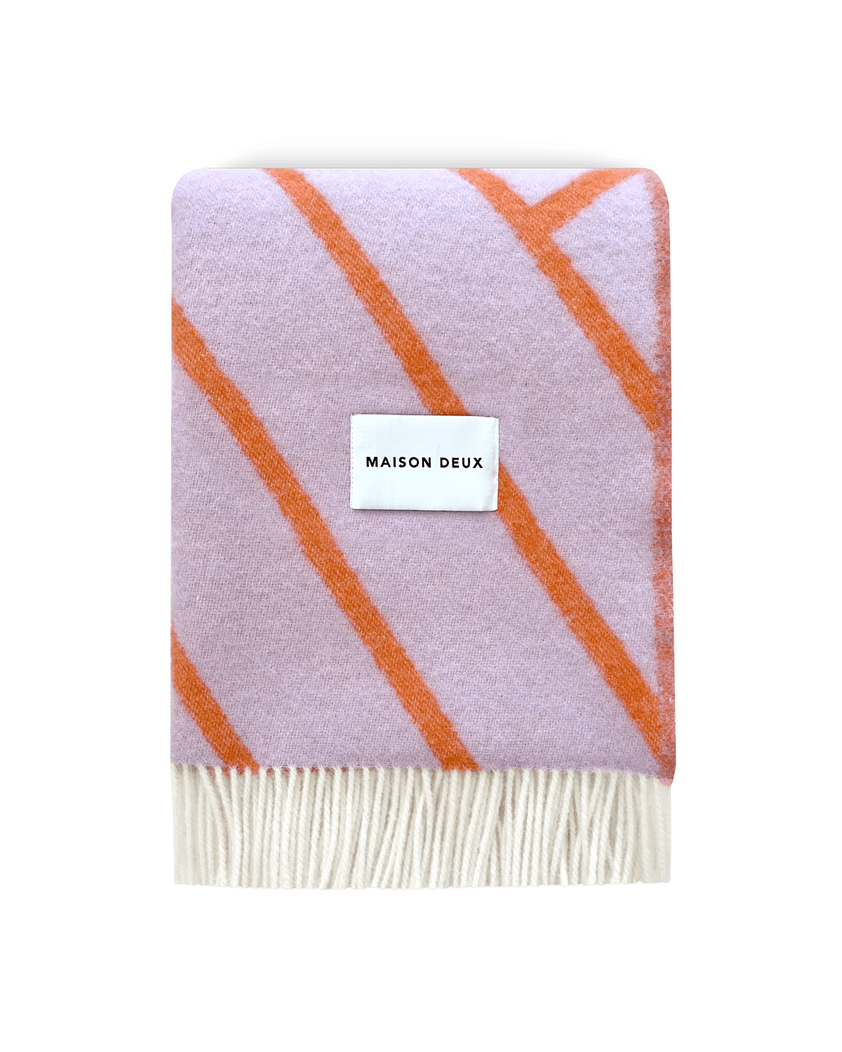 Couverture Lignes Lilas Orange - Caldeira
