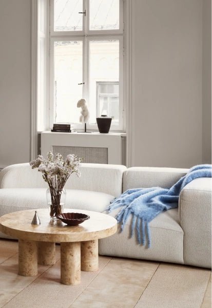 Plaid Mohair - Bleu clair - Layered - Scandinave - Maison Caldeira