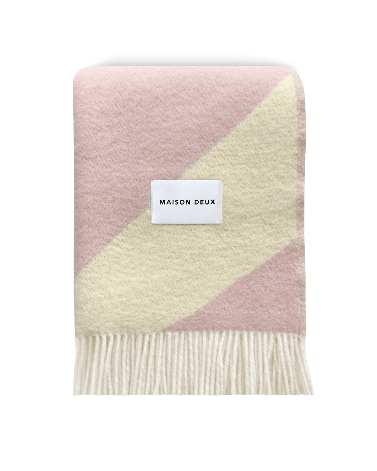 Couverture Swirl Jaune Beurre Rose - Maison Caldeira