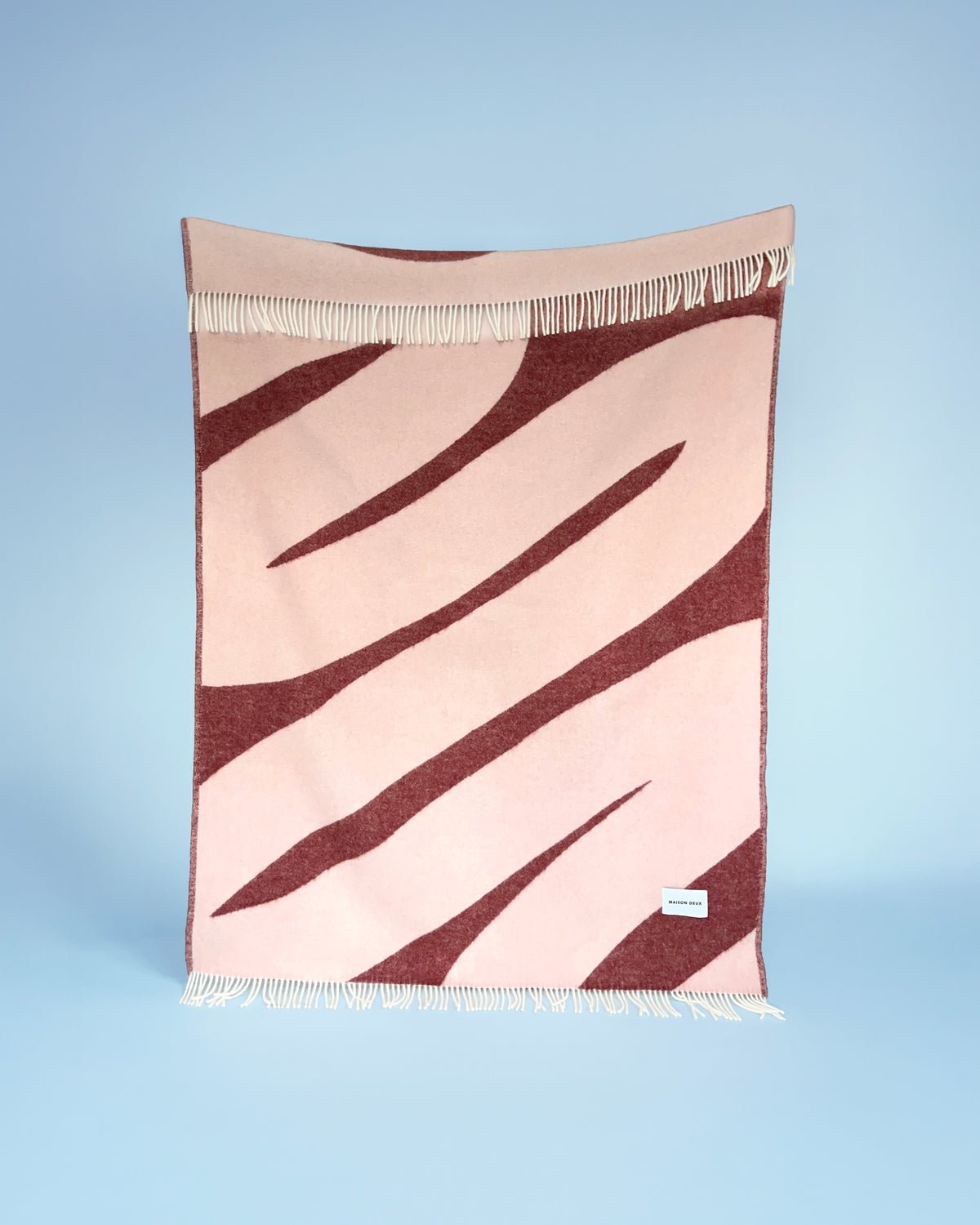 Couverture Swirl Rose Bordeaux - Maison Caldeira