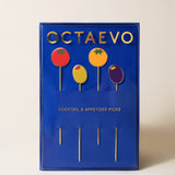 Dolce vita Coktails Picks Octaevo - set de 4 piques plaqué Or - Maison Caldeira