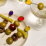 Dolce vita Coktails Picks Octaevo - set de 4 piques plaqué Or - Maison Caldeira