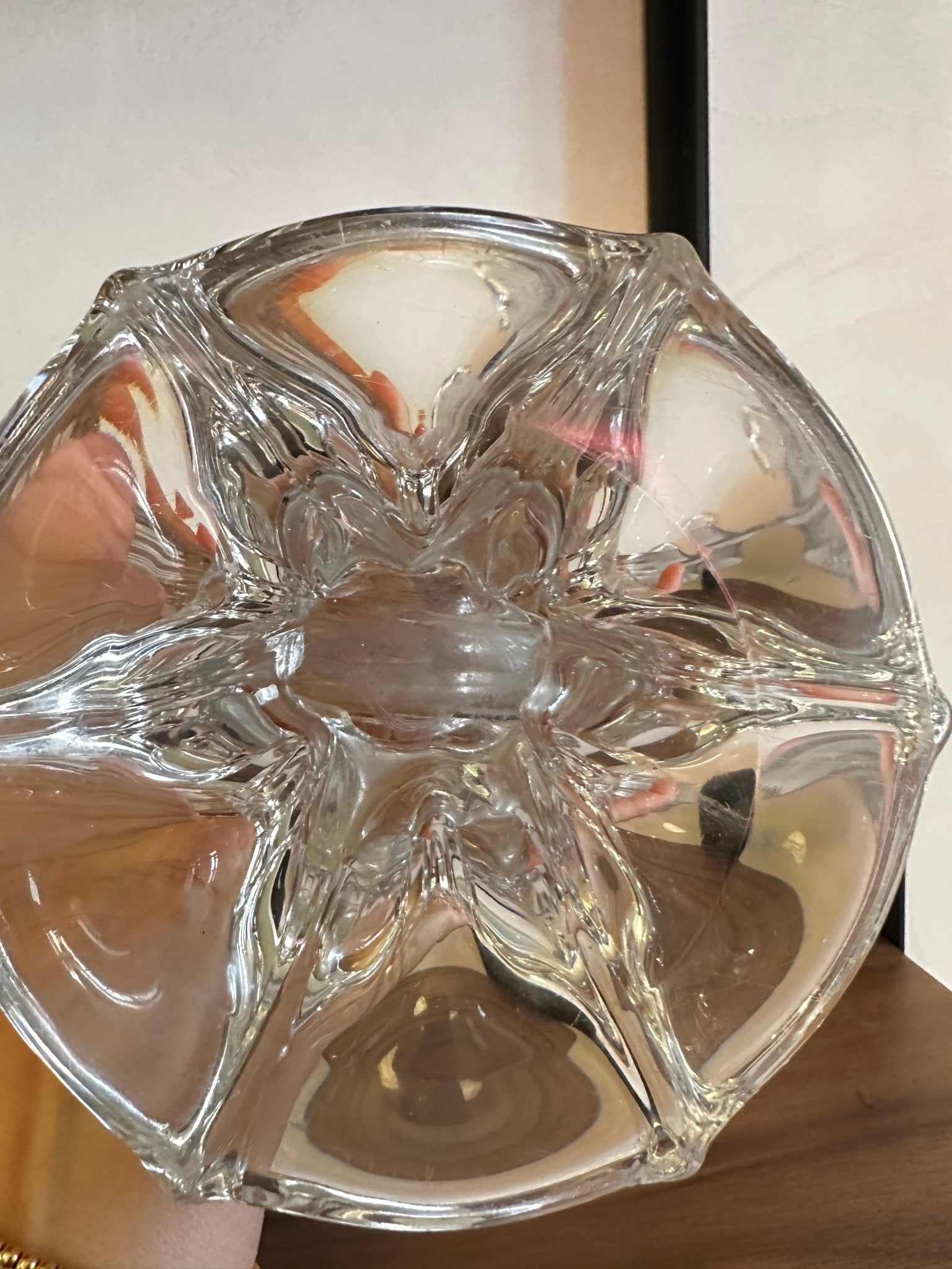 Ensemble de bougeoirs vintage en cristal de Lorraine - Maison Caldeira