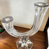 Ensemble de bougeoirs vintage en cristal de Lorraine - Maison Caldeira