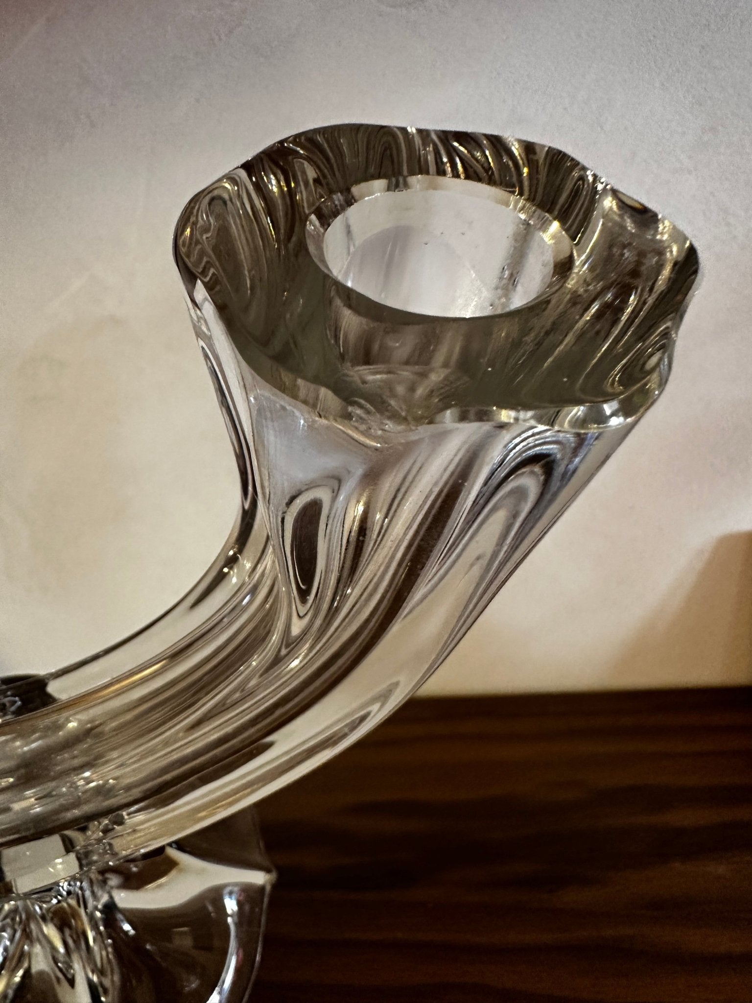 Ensemble de bougeoirs vintage en cristal de Lorraine - Maison Caldeira