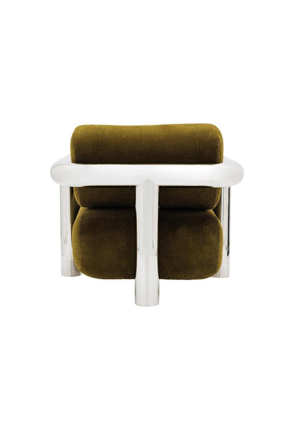 Fauteuil Claude Acier Chromé de Gabrielle Paris - Maison Caldeira
