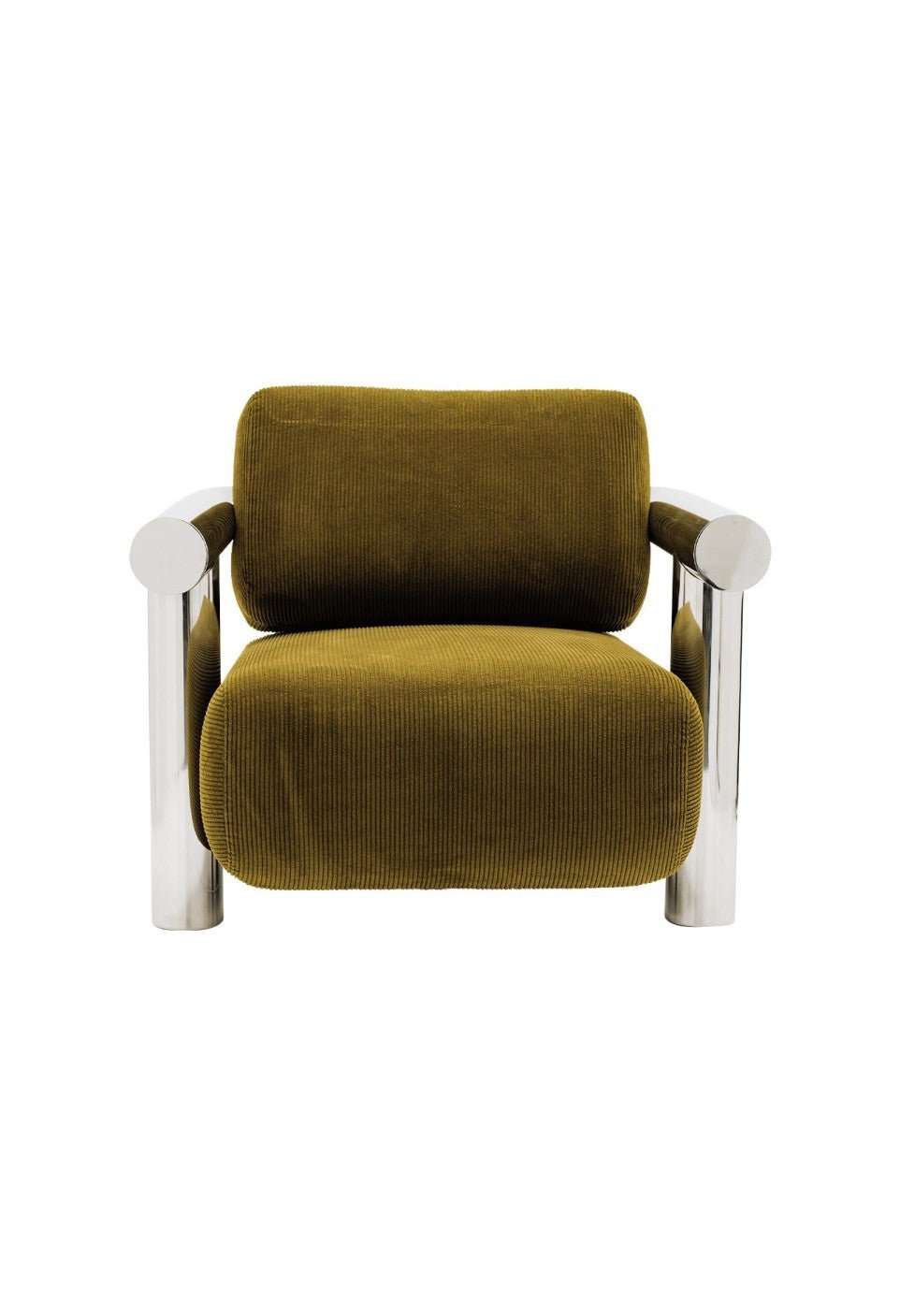 Fauteuil Claude Acier Chromé de Gabrielle Paris - Maison Caldeira
