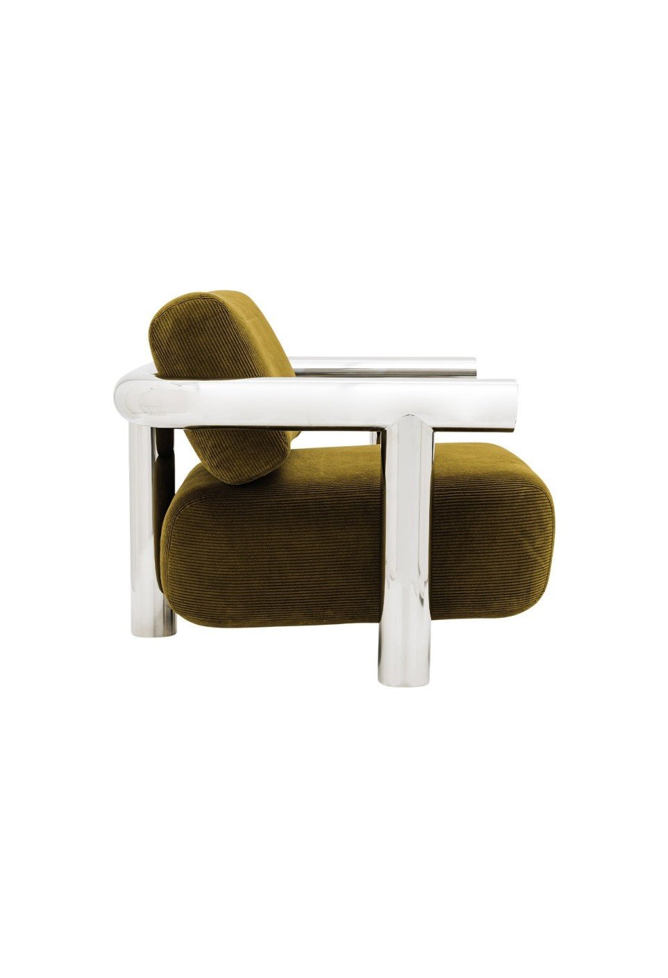Fauteuil Claude Acier Chromé de Gabrielle Paris - Maison Caldeira