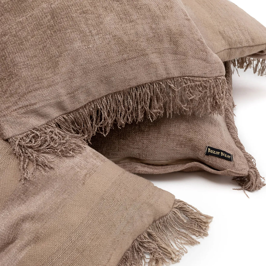 Housse de coussin Oh My Gee - Velours béton - 30x50 - Bazar Bizar - Méditerranée - Maison Caldeira