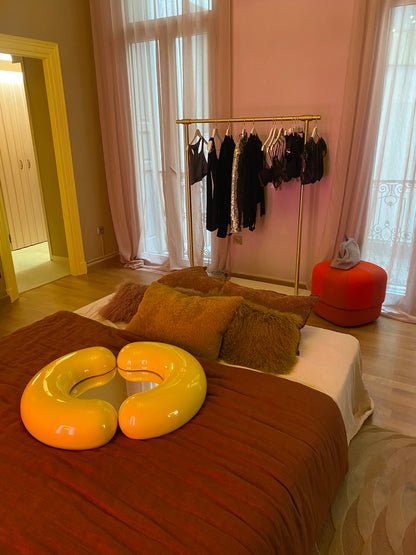 Miroir Zodiac small - Jaune - Moustache - Design Contemporain - Maison Caldeira