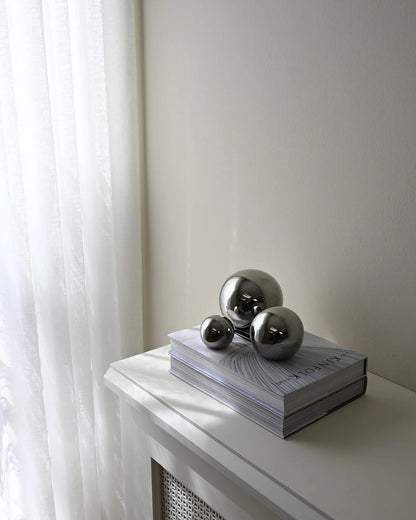 Jeu de 3 boules en céramique - Chrome - 101 copenhagen - Scandinave - Maison Caldeira