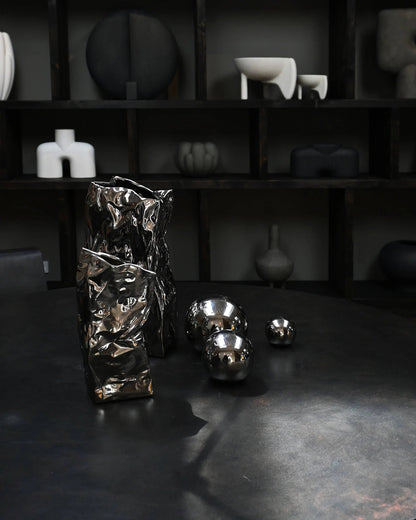 Jeu de 3 boules en céramique - Chrome - 101 copenhagen - Scandinave - Maison Caldeira