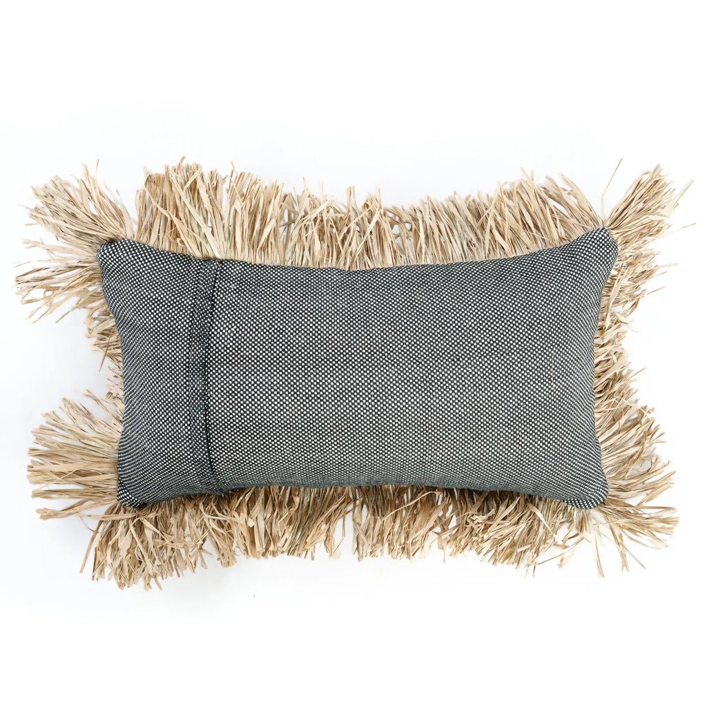 La housse de coussin en coton Bonita - Noir naturel - 30x50 - Bazar Bizar - Méditerranée - Maison Caldeira