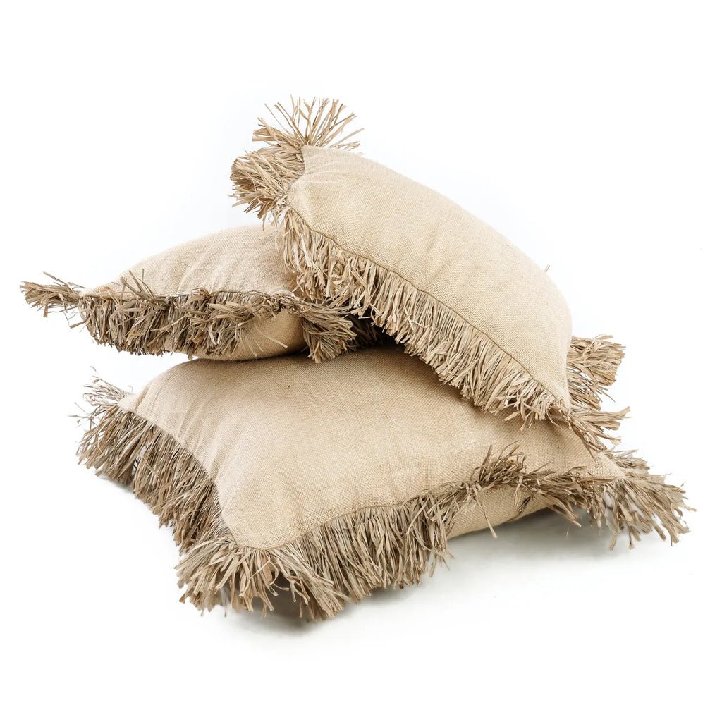 La housse de coussin Jute Bonita - Naturelle - 40x40 - Bazar Bizar - Méditerranée - Maison Caldeira