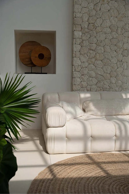 Housse de coussin Oh My Gee - Crème - 40x40 - Bazar Bizar - Méditerranée - Maison Caldeira