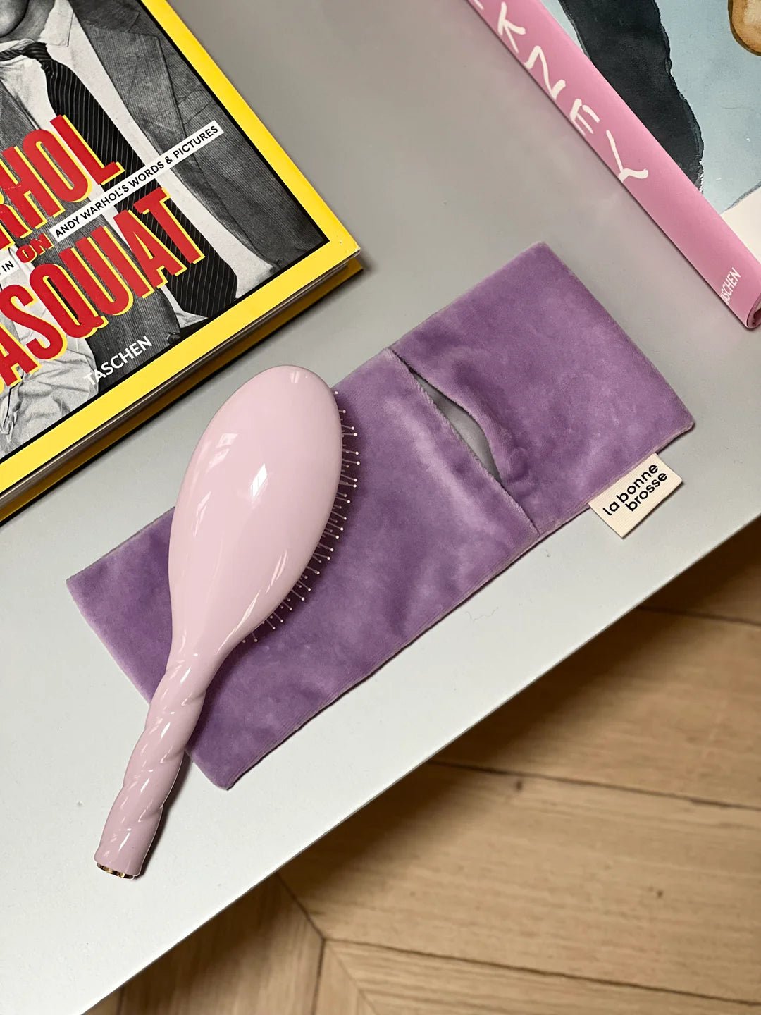 Pochette pour la grande brosse- Rose Lilas - La bonne brosse - Maison Caldeira