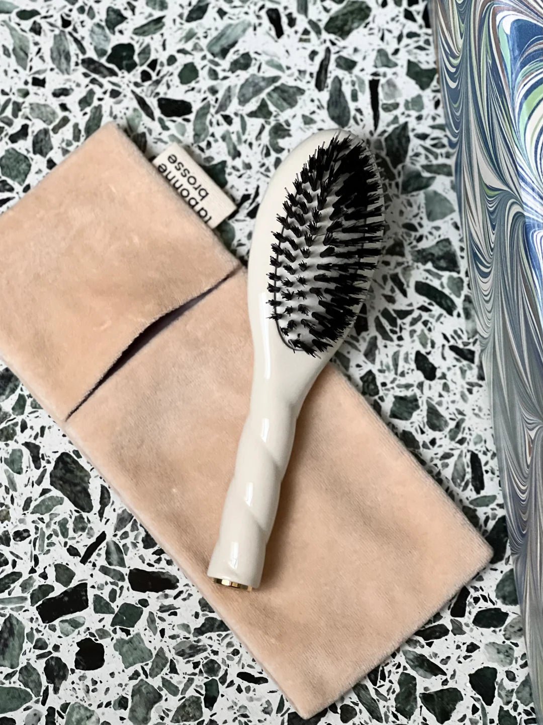 La Pochette "Petite Brosse" Blanc crème - Maison Caldeira