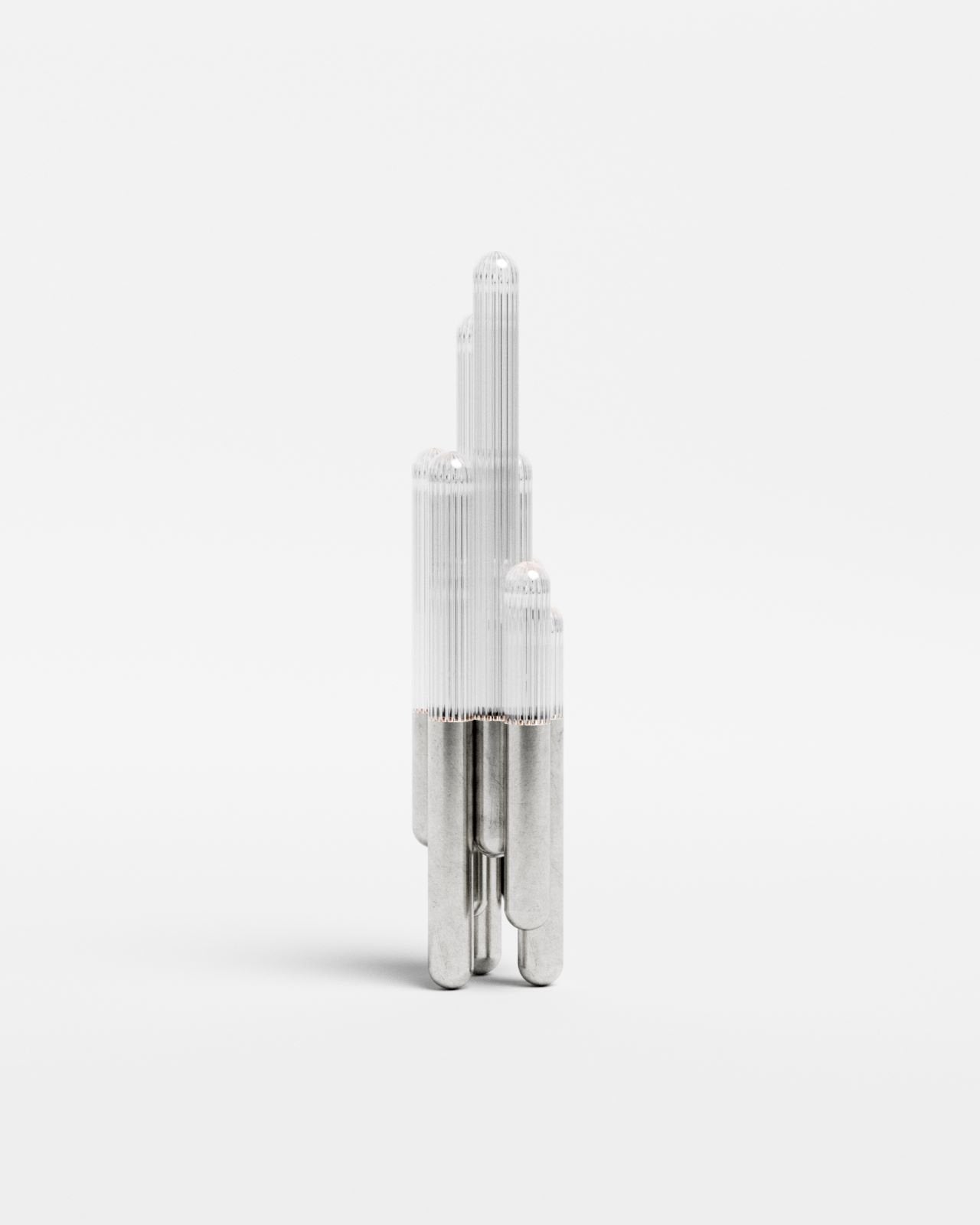 Luminaire sculptural cactus design, signé Mickael Koska