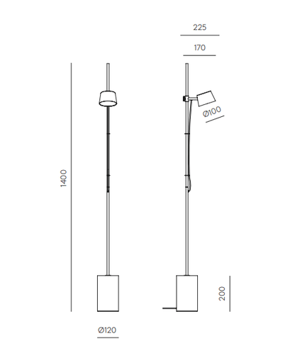 Lampadaire Nera - Caldeira