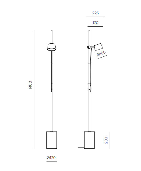 Lampadaire Nera - Caldeira