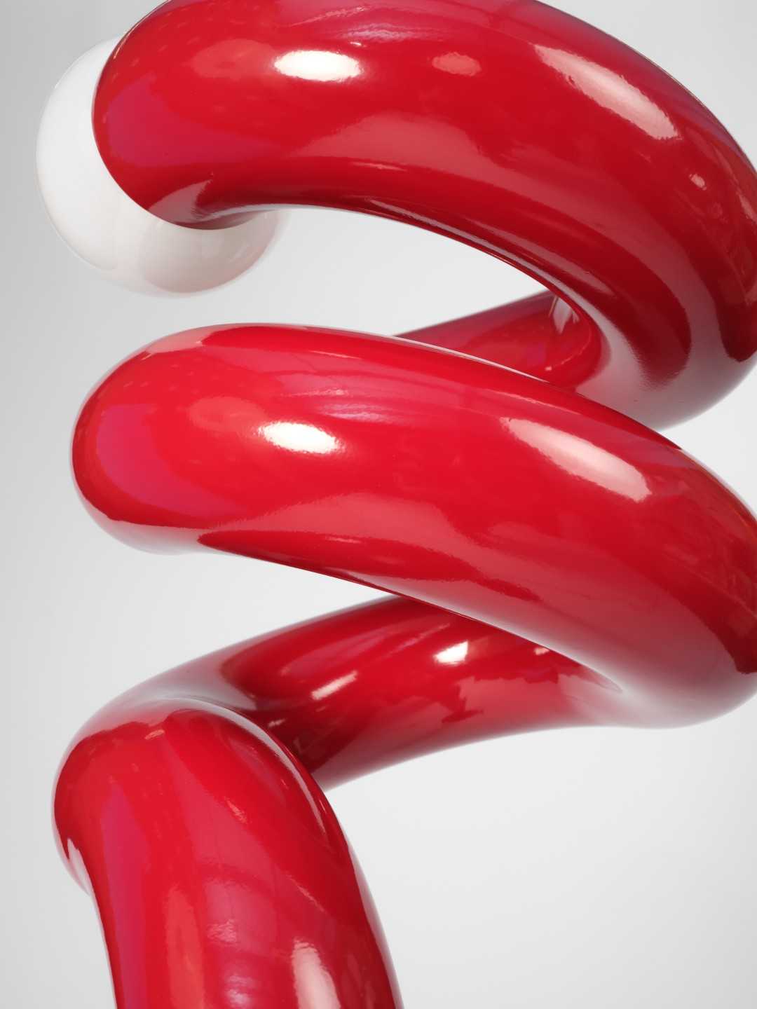 Lampadaire Ressort - Rouge - Axel Chay - Design Contemporain - Maison Caldeira