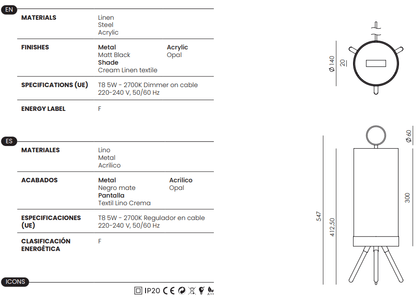 Lampe à poser Nooi - Aromas del campo - Caldeira