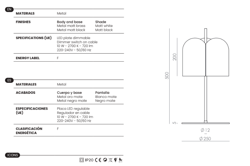 Lampe à poser Oket - Aromas del campo - Caldeira