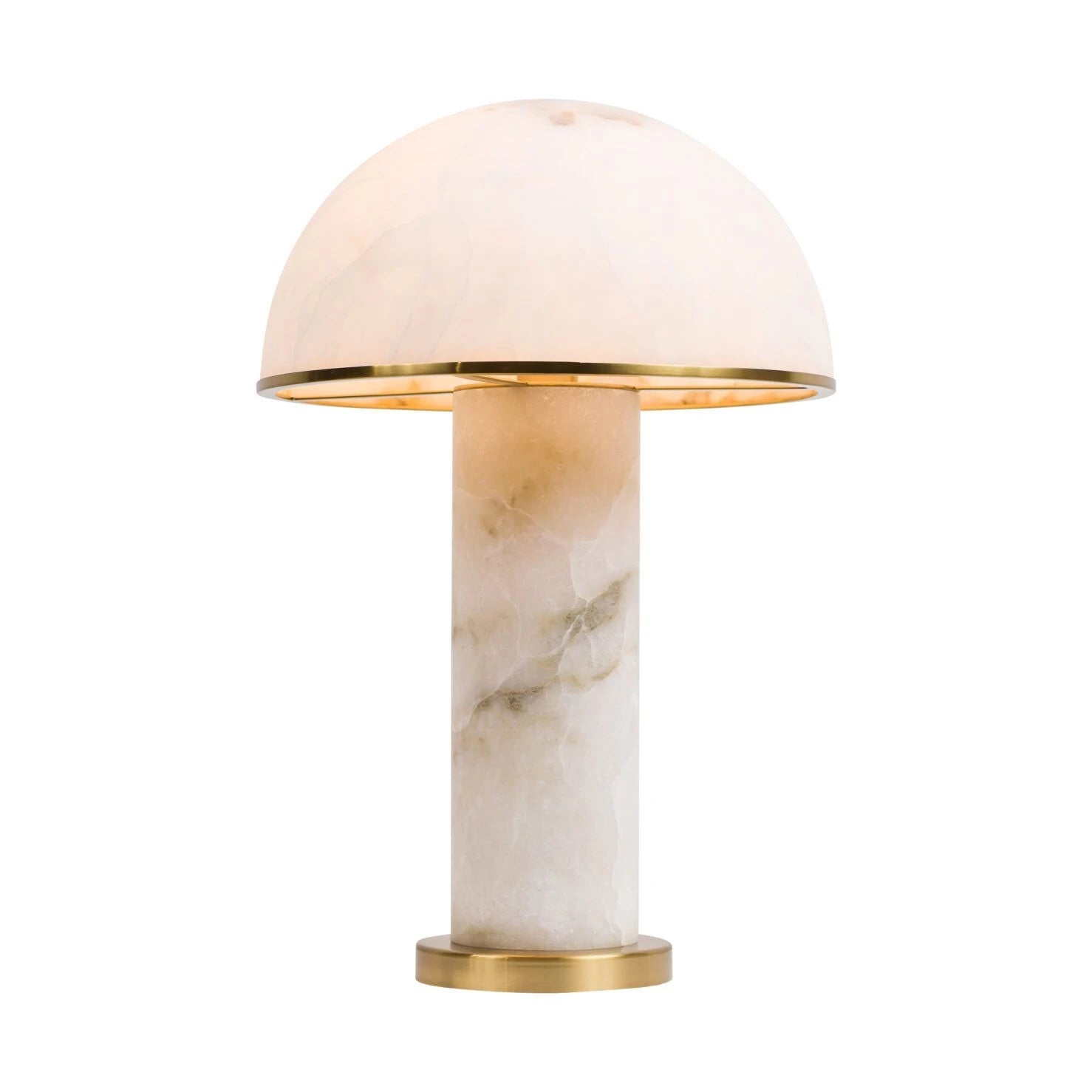 Lampe de table Aragon en albâtre et laiton – Sculpture lumineuse design | Caldeira - Caldeira