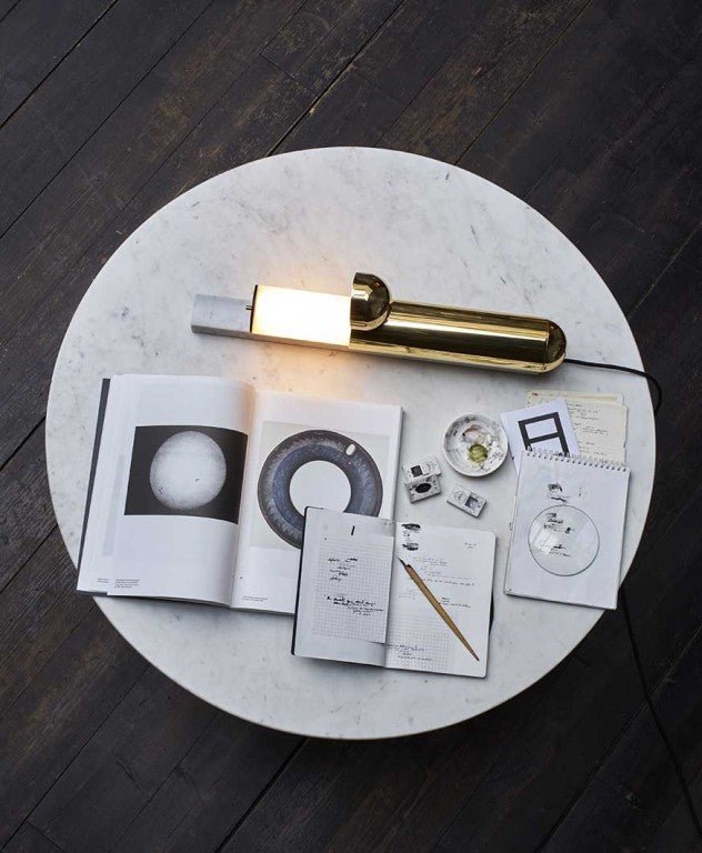 Lampe de table ISP en marbre & laiton - Ilia Sergeevich Potemine - Maison Caldeira