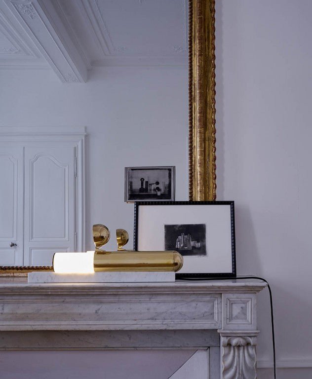Lampe de table ISP en marbre & laiton - Ilia Sergeevich Potemine - Maison Caldeira