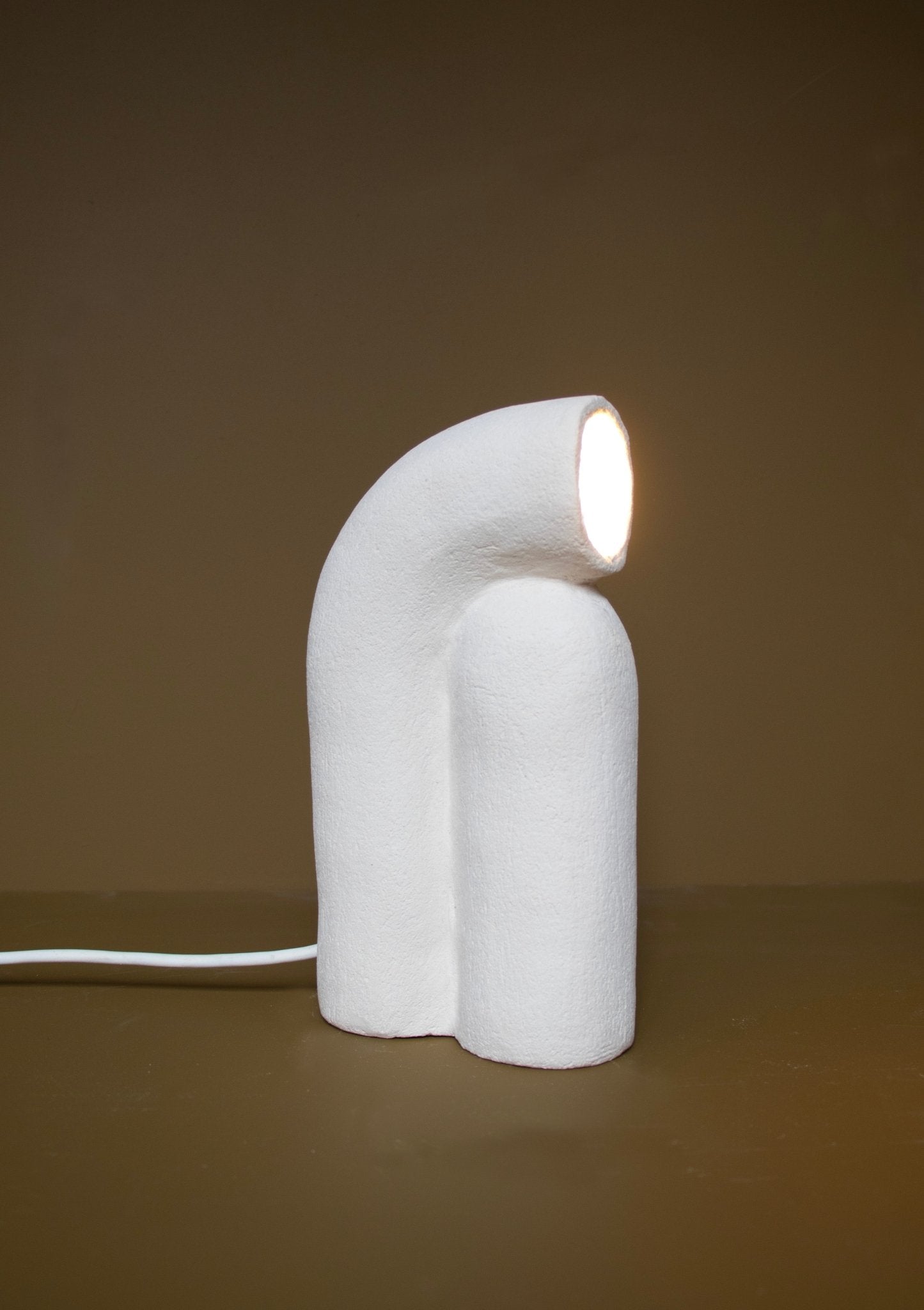Lampe de table Nour en grès chamotté - Maison Caldeira