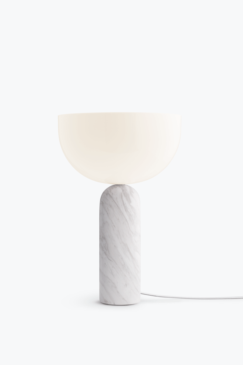 Lampe Kizu x marbre Blanc - LARGE - Maison Caldeira