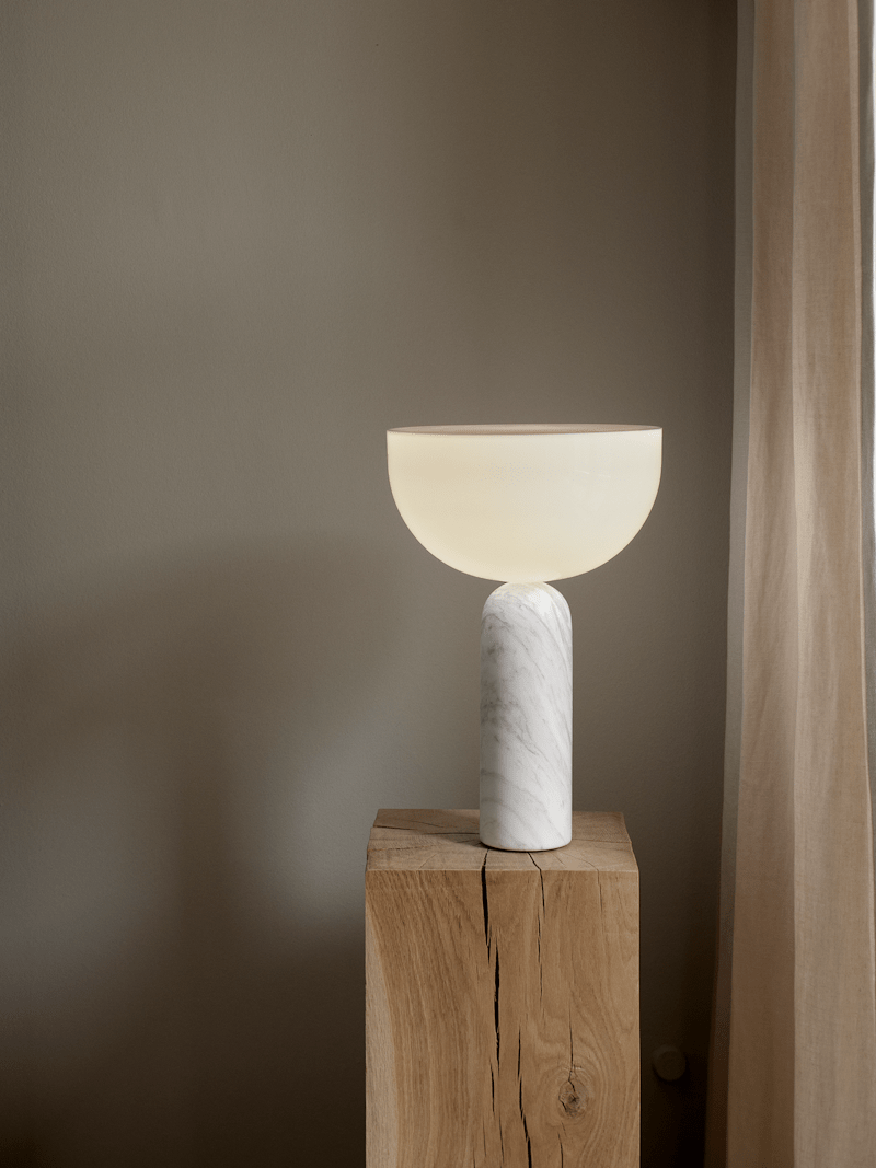 Lampe Kizu x marbre Blanc - LARGE - Maison Caldeira