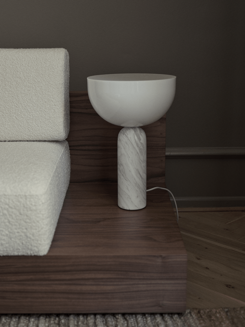 Lampe Kizu x marbre Blanc - LARGE - New works - Scandinave - Maison Caldeira