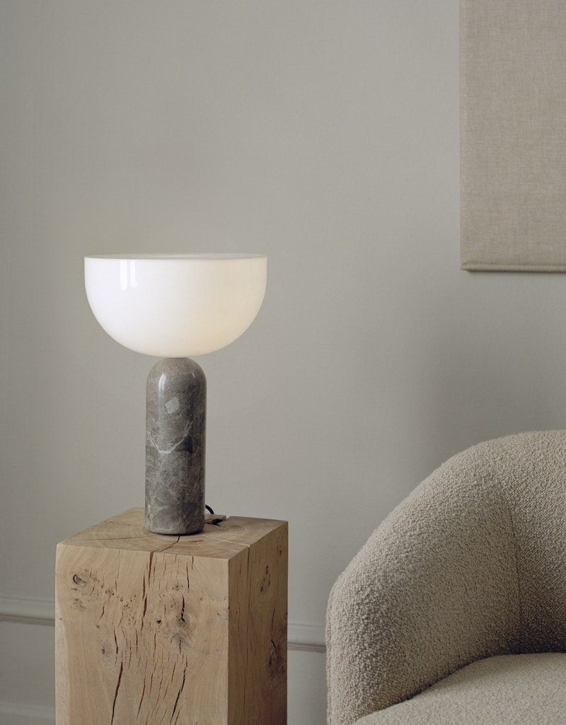 Lampe Kizu x marbre Gris du Marais - LARGE - Maison Caldeira