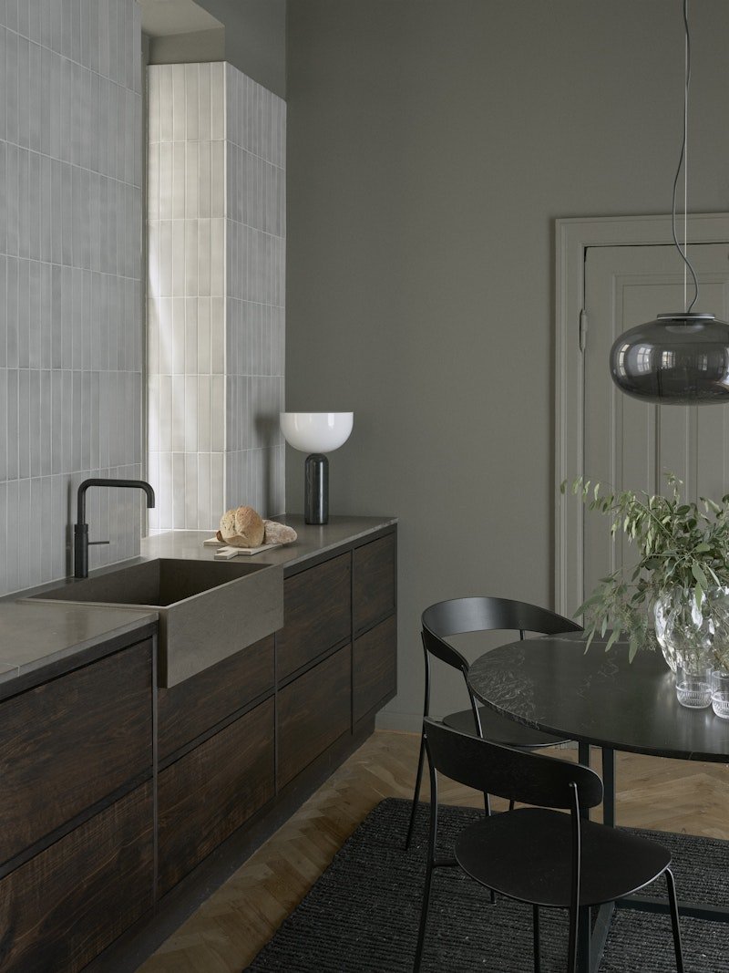 Lampe Kizu x marbre Noir - LARGE - New works - Scandinave - Maison Caldeira