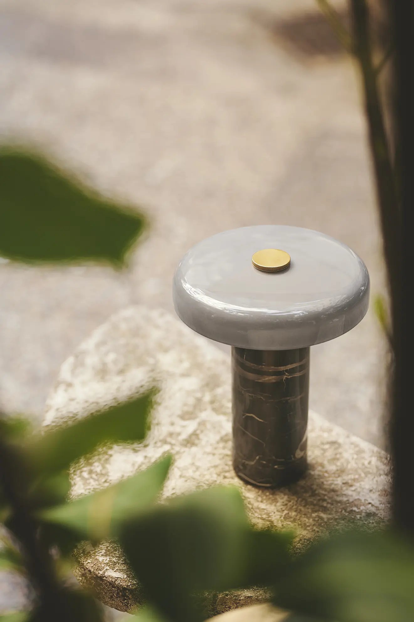 Lampe portable TRIP – Ash Grey Marbre & Verre Soufflé - Caldeira