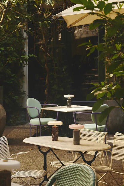 Lampe portable TRIP – Ash Grey Marbre & Verre Soufflé - Caldeira