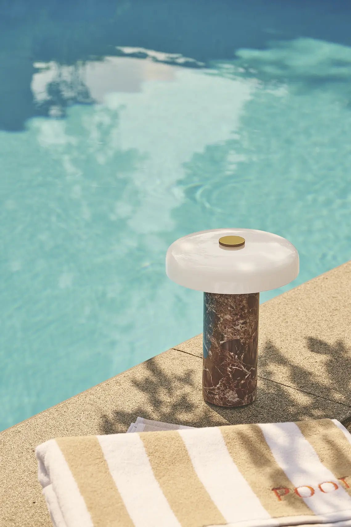 Lampe portable TRIP - Marbre Burgundy & Verre Soufflé - Caldeira