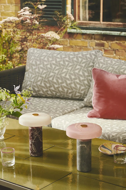 Lampe portable TRIP - Marbre Burgundy & Verre Soufflé - Caldeira