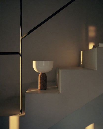 Lampe sans fil Kizu x marbre Breccia Pernice - New works - Design Contemporain - Maison Caldeira