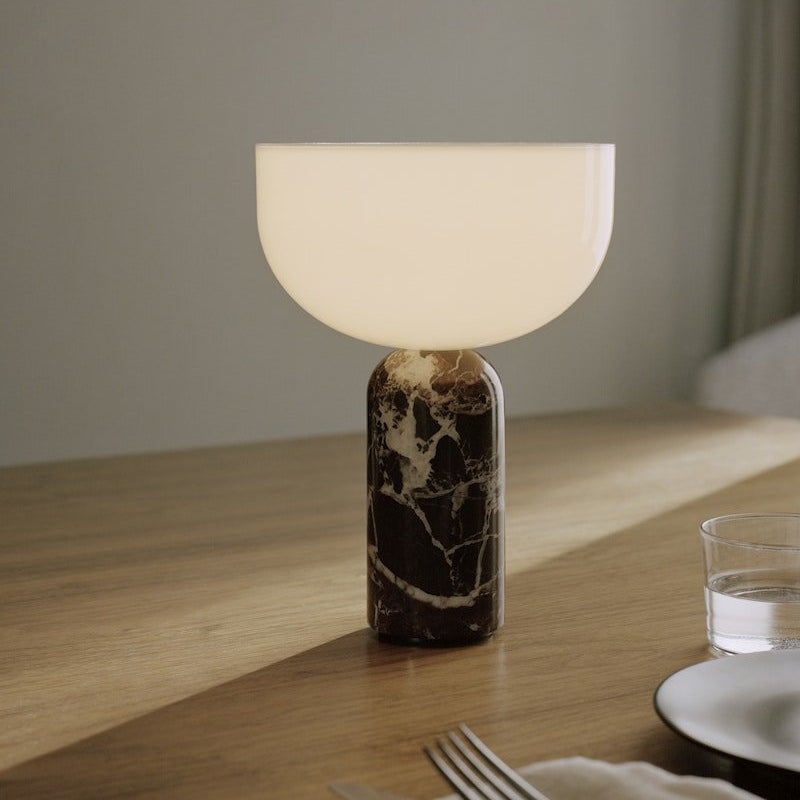 Lampe sans fil Kizu x marbre Rosso Levanto - Maison Caldeira