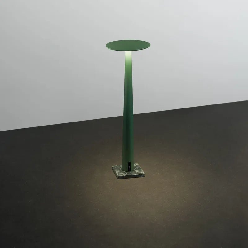 Lampe sans fil rechargeable Portofino - Vert émeraude / Marbre Guatemala - Maison Caldeira