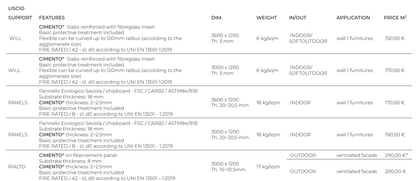 Liscio - Revêtement mural effet béton lisse - Caldeira