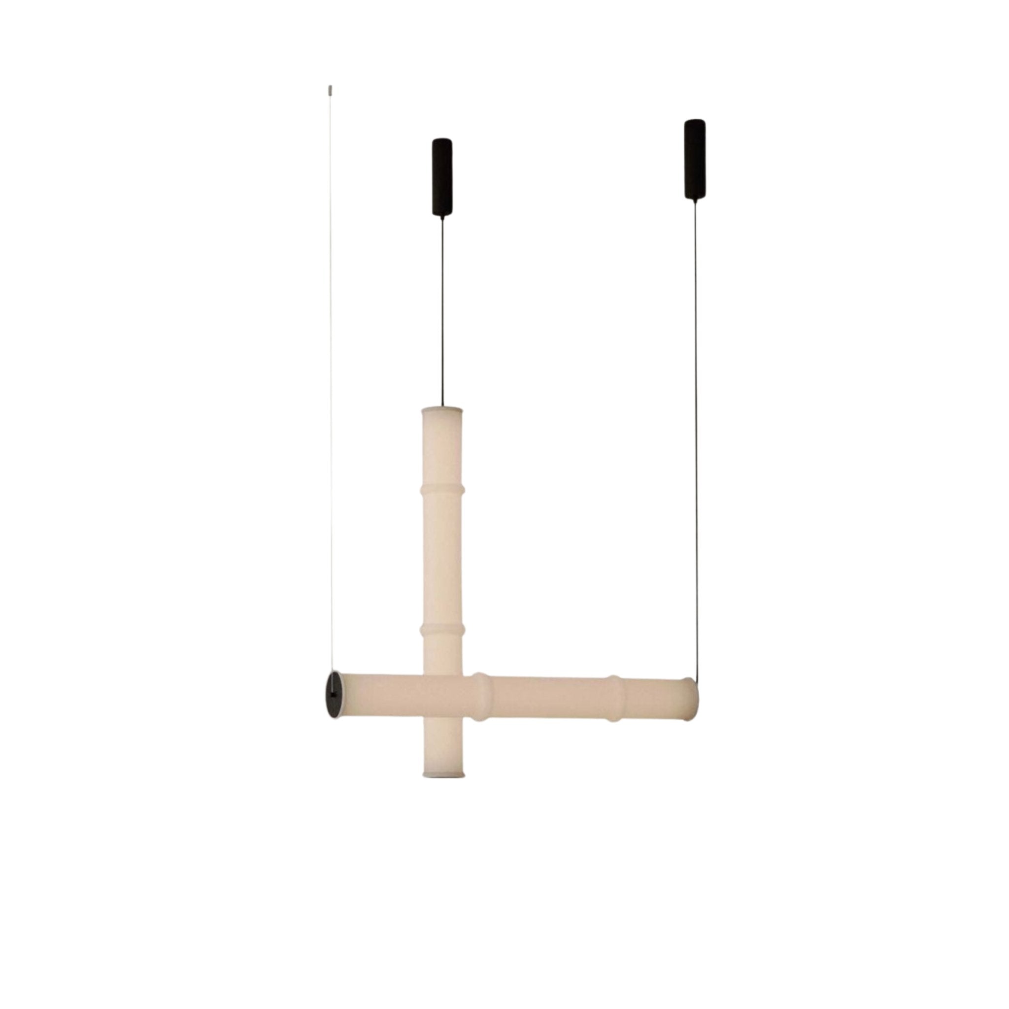 Luminaire Canna – Aromas del Campo, design contemporain minimaliste, verre cylindrique rayé et finitions métal texturé