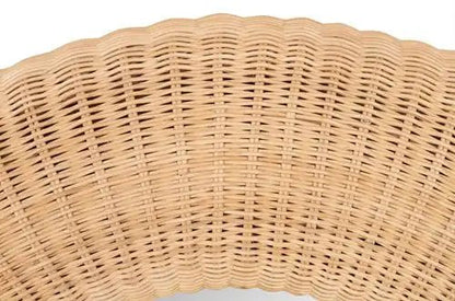 Miroir en rotin sculptural « Loop » L - Caldeira