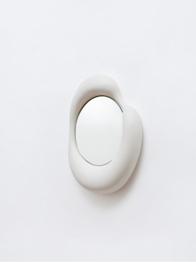 Moustache - Petit miroir Ingres Auguste Blanc – Atelier Baptiste & Jaïna - Caldeira