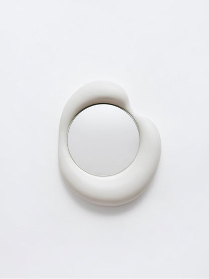 Moustache - Petit miroir Ingres Auguste Blanc – Atelier Baptiste & Jaïna - Caldeira