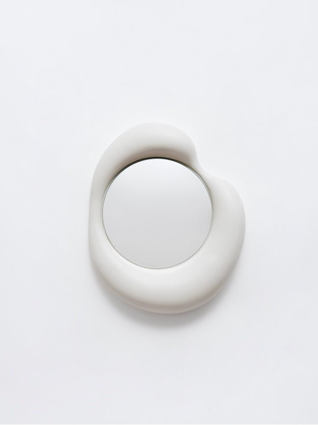 Moustache - Petit miroir Ingres Auguste Blanc – Atelier Baptiste & Jaïna - Caldeira
