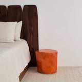 Petite table d'appoint en céramique - Orange - Maison Caldeira
